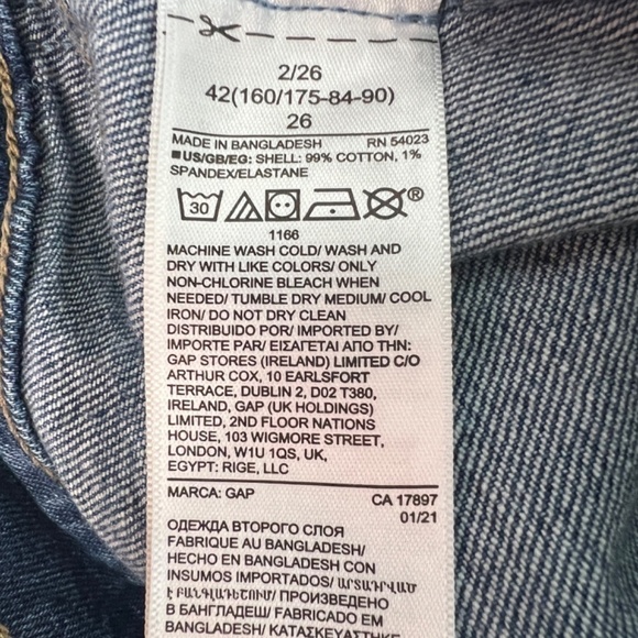 Gap Button Fly Distressed Western Coquette Chic Rodeo Cowgirl Denim Shorts Sz 26 - Picture 6 of 7